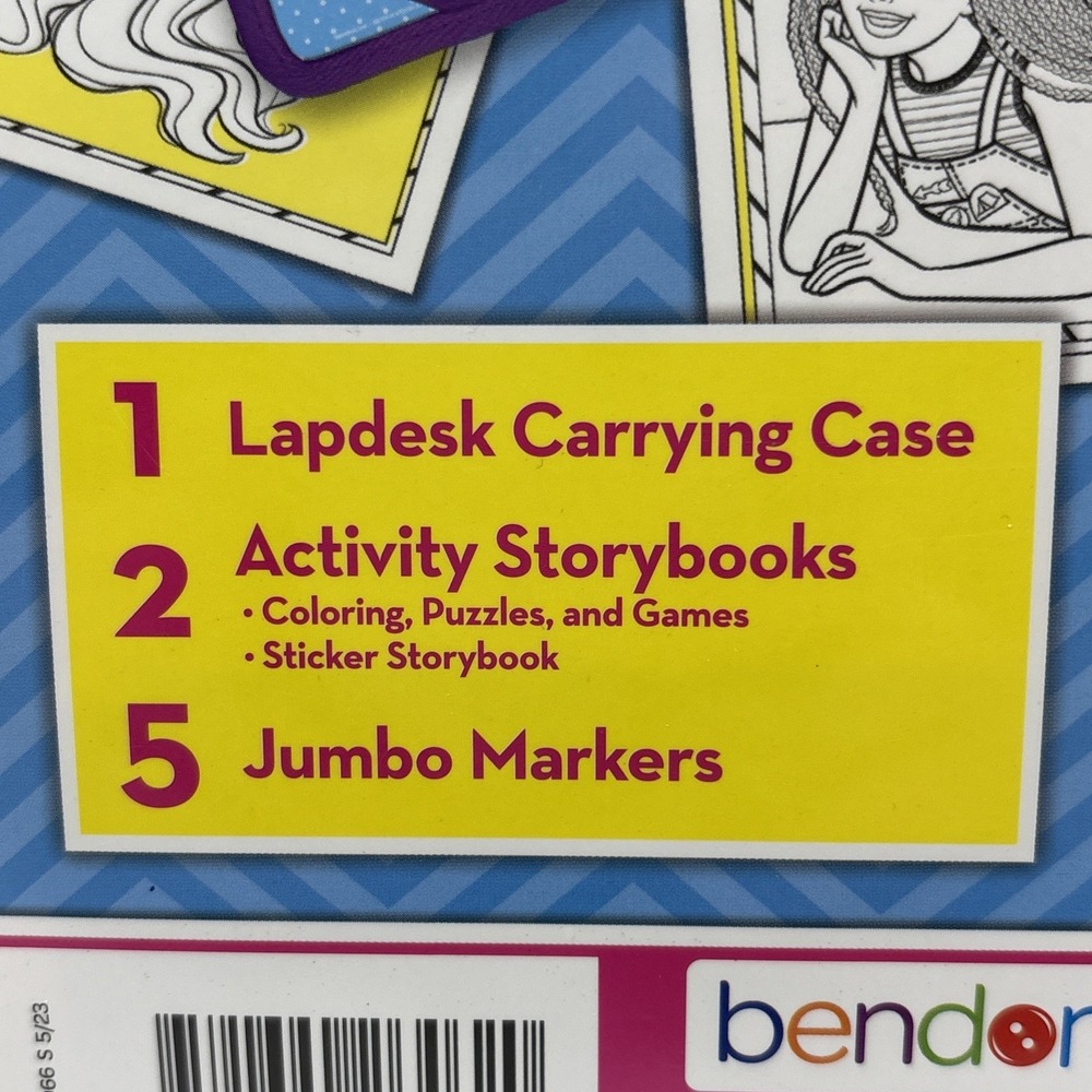 Barbie Storybook Lapdesk 2 Coloring Books Stickers Markers‎ - Picture 4 of 7
